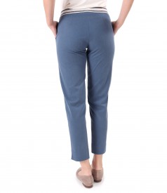 Ankle pants made of tencel with cotton