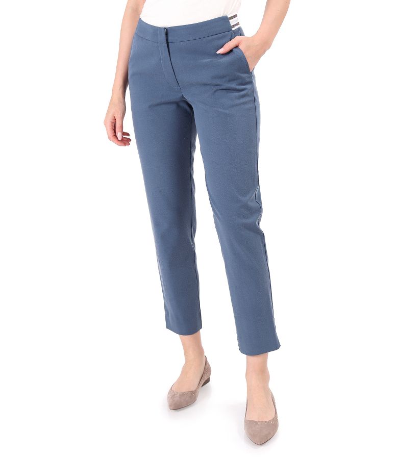 Ankle pants made of tencel with cotton