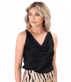 Elegant viscose satin blouse