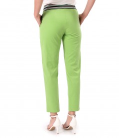 Ankle pants made of tencel with cotton