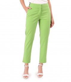 Ankle pants made of tencel with cotton