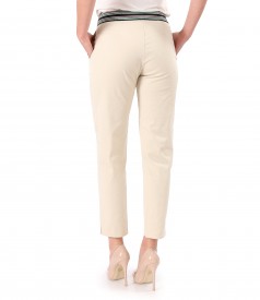 Ankle pants made of tencel with cotton