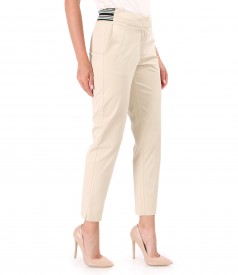 Ankle pants made of tencel with cotton