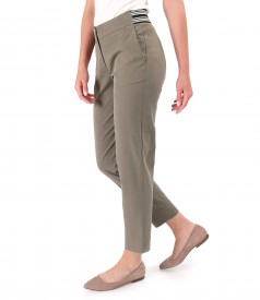 Ankle pants made of tencel with cotton