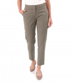 Ankle pants made of tencel with cotton