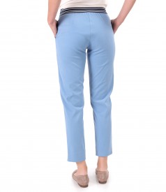 Ankle pants made of tencel with cotton