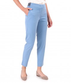 Ankle pants made of tencel with cotton