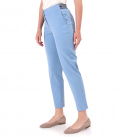 Ankle pants made of tencel with cotton