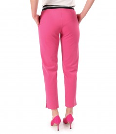 Ankle pants made of tencel with cotton