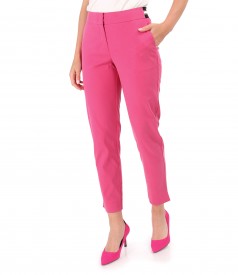 Ankle pants made of tencel with cotton