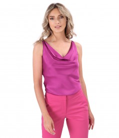 Elegant viscose satin blouse