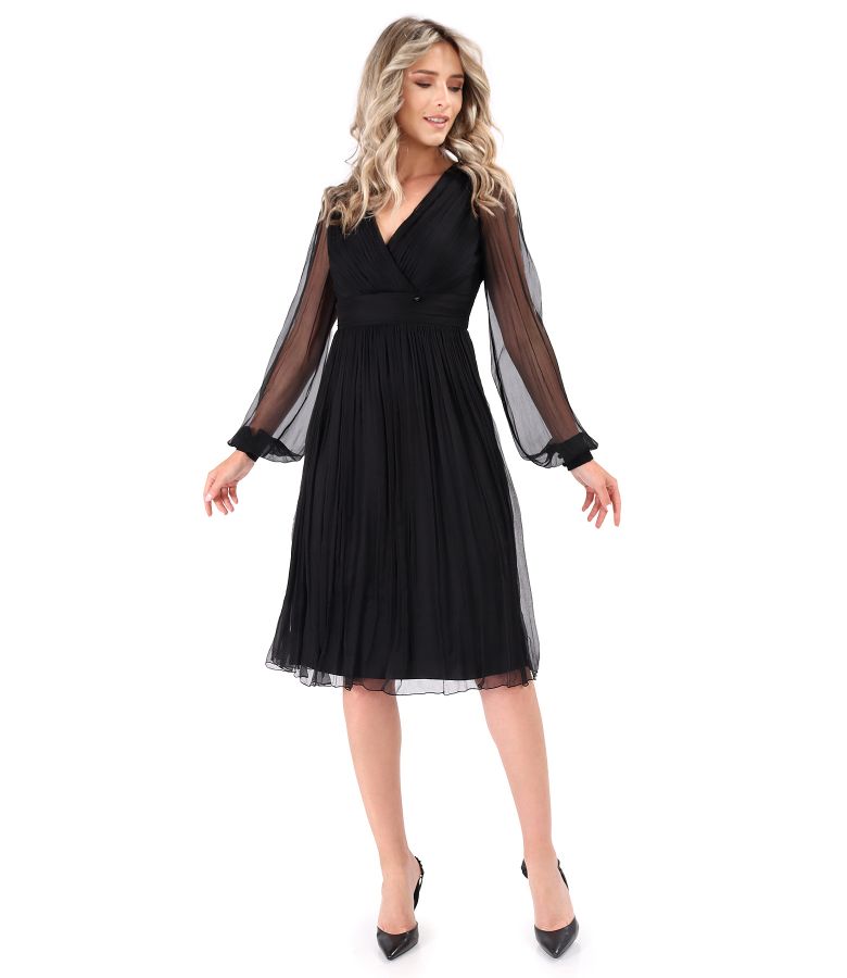 Elegant dress made of natural silk voile