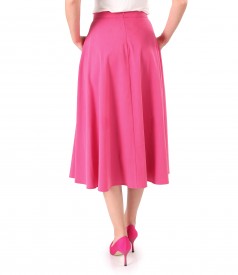 Semi flared dress made of tencel with cotton