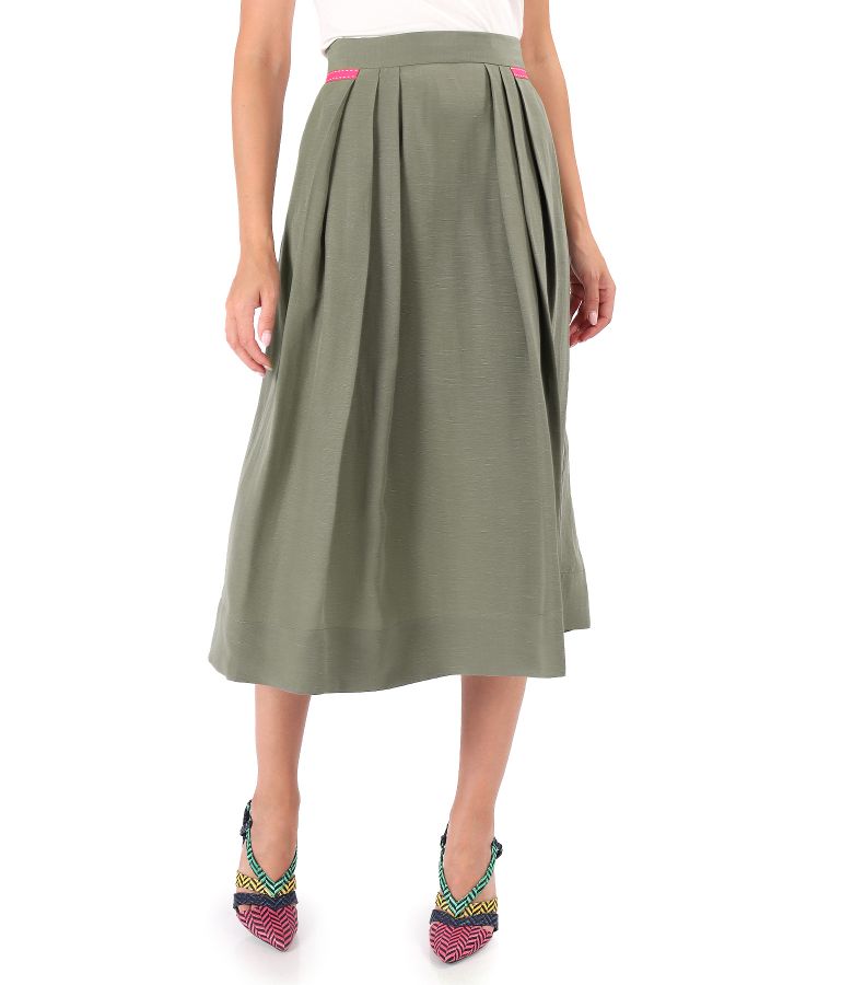 Elegant skirt made of tencel with linen