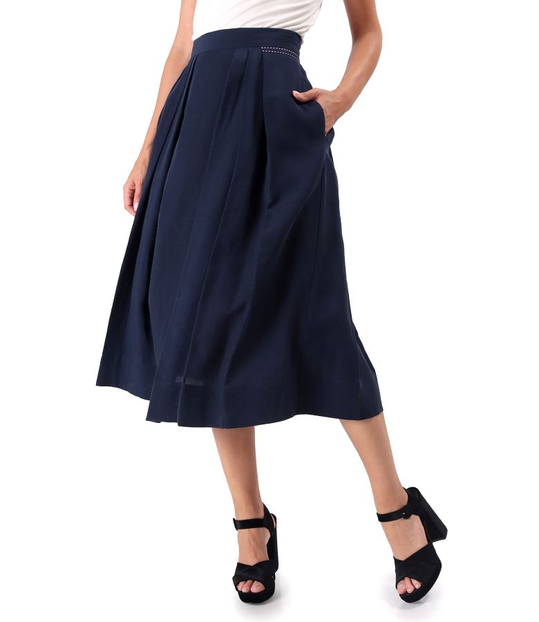 Elegant skirt made of tencel with linen