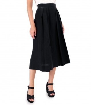 Elegant skirt made of tencel with linen