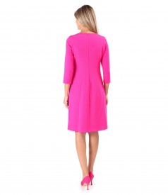 Flared office dress made of elastic fabric