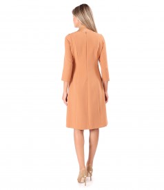 Flared office dress made of elastic fabric