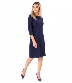 Flared office dress made of elastic fabric