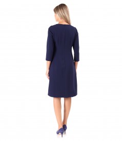 Flared office dress made of elastic fabric