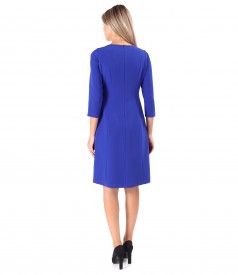 Flared office dress made of elastic fabric