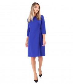 Flared office dress made of elastic fabric