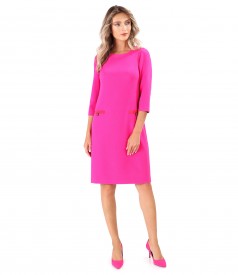 Flared office dress made of elastic fabric