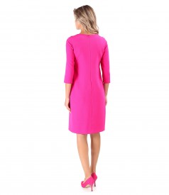 Flared office dress made of elastic fabric