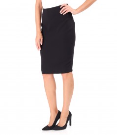 Elastic fabric office skirt