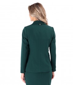 Office jacket made of elastic fabric with decorative chain