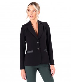 Office jacket made of elastic fabric with decorative chain