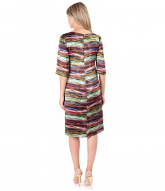 Digitally printed natural silk dress