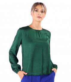 Elegant viscose satin blouse