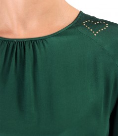 Elegant viscose satin blouse