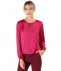 Elegant viscose satin blouse