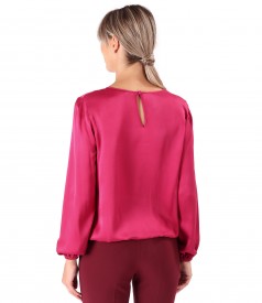 Elegant viscose satin blouse