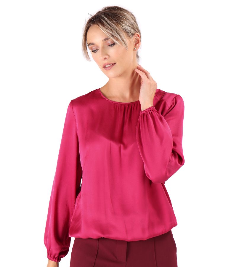 Elegant viscose satin blouse