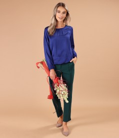 Elegant viscose satin blouse