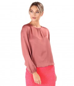 Elegant viscose satin blouse