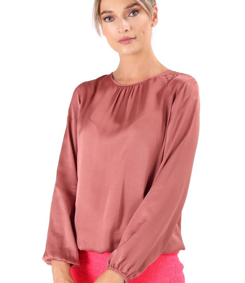 Elegant viscose satin blouse