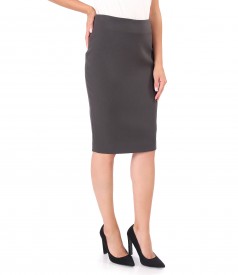 Elastic fabric office skirt