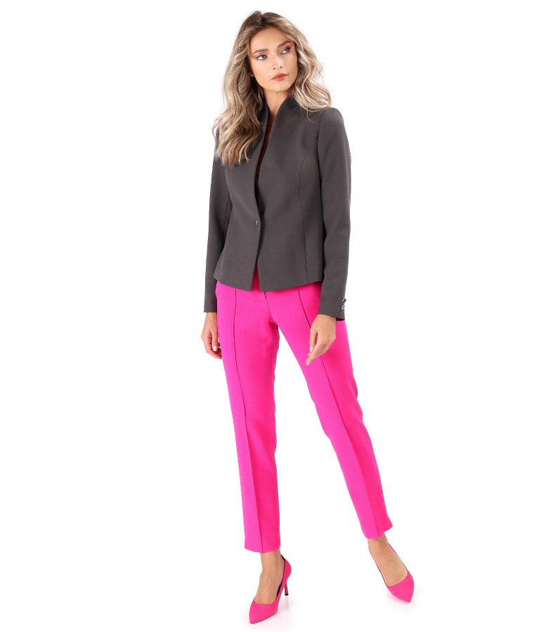 Elegant outfit with jacket and ankle pants