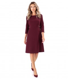 Flared office dress made of elastic fabric