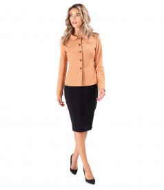 Office jacket made of elastic fabric with collar