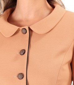 Office jacket made of elastic fabric with collar