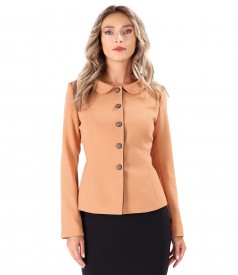 Office jacket made of elastic fabric with collar