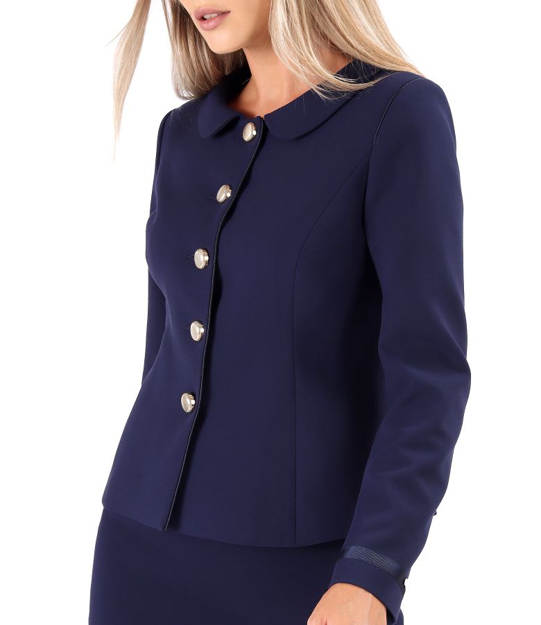 Office jacket made of elastic fabric with collar