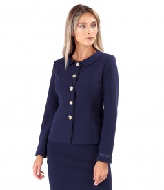 Office jacket made of elastic fabric with collar