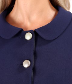 Office jacket made of elastic fabric with collar