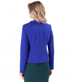 Office jacket made of elastic fabric with collar